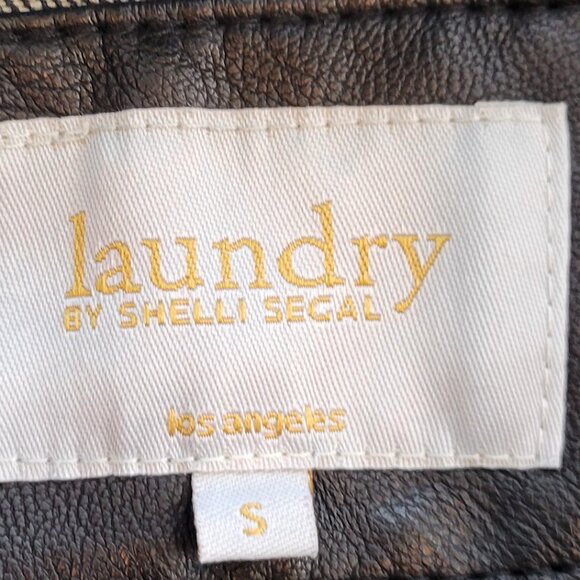 Laundry by Shelli Segal Distressed Denim Leather fusion jacket - Picture 9 of 11